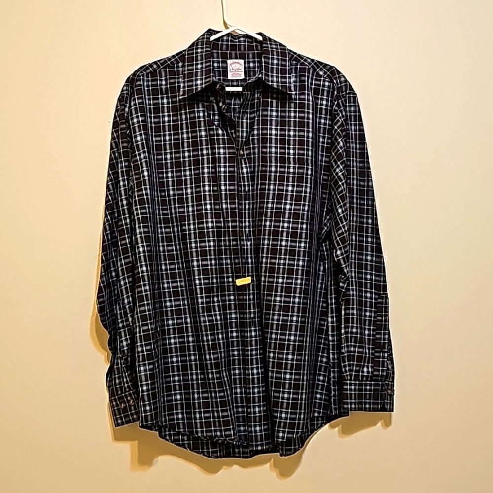 Brooks Brothers Button Down Long Sleeve Plaid Shirt L
